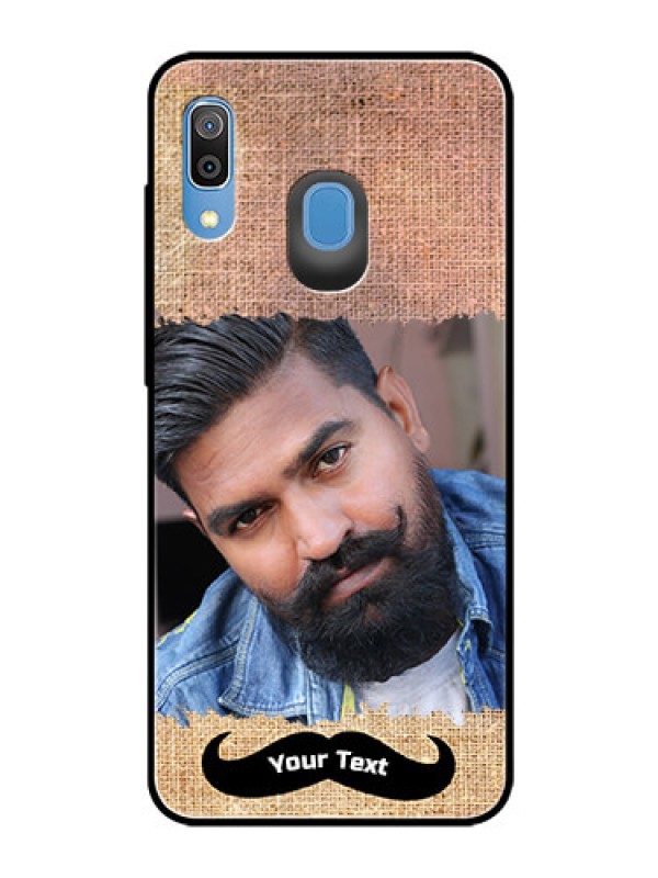 Custom Galaxy M10s Personalized Glass Phone Case  - with Texture Design