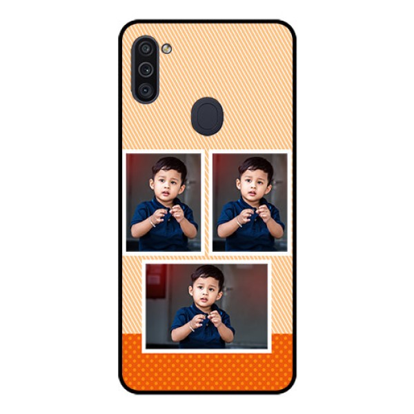 Galaxy M11 Photo Printing on Glass Case - Bulk Photos Upload Design
