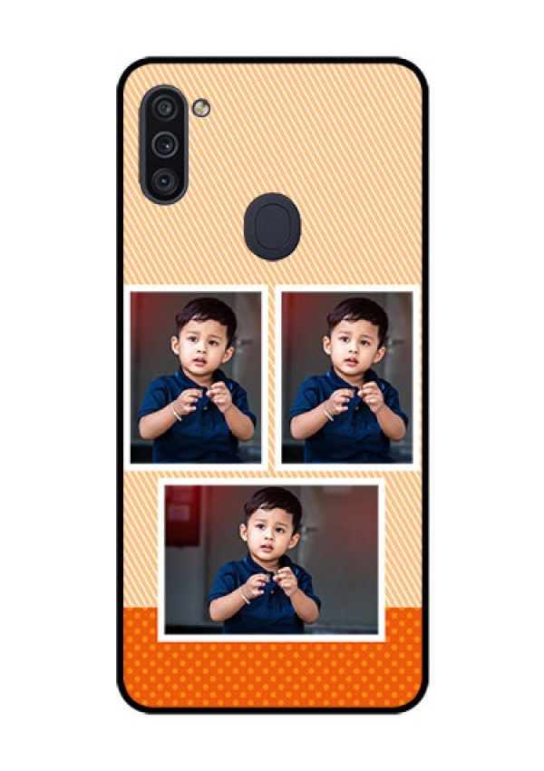 Galaxy M11 Photo Printing on Glass Case - Bulk Photos Upload Design