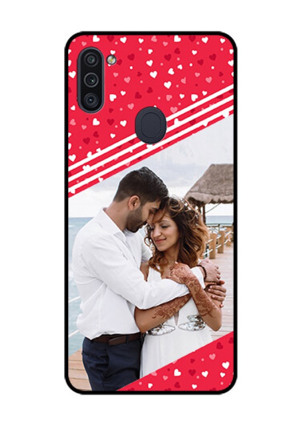 Galaxy M11 Custom Glass Mobile Case - Valentines Gift Design