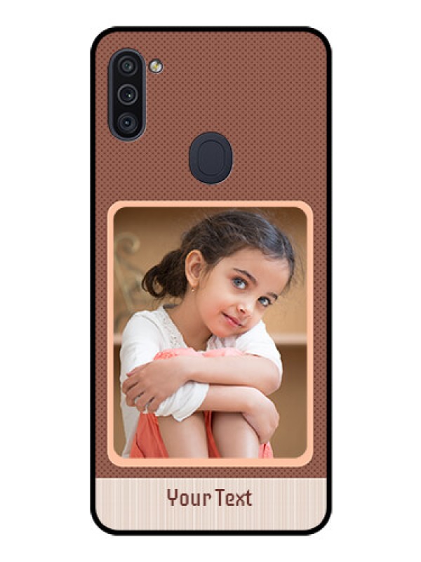 Custom Galaxy M11 Custom Glass Phone Case - Simple Pic Upload Design