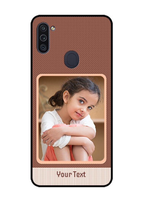 Galaxy M11 Custom Glass Phone Case - Simple Pic Upload Design