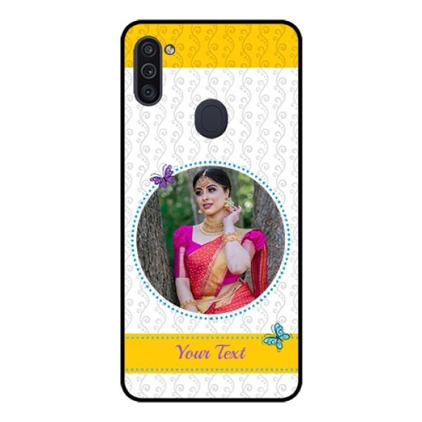 Galaxy M11 Custom Glass Mobile Case - Girls Premium Case Design