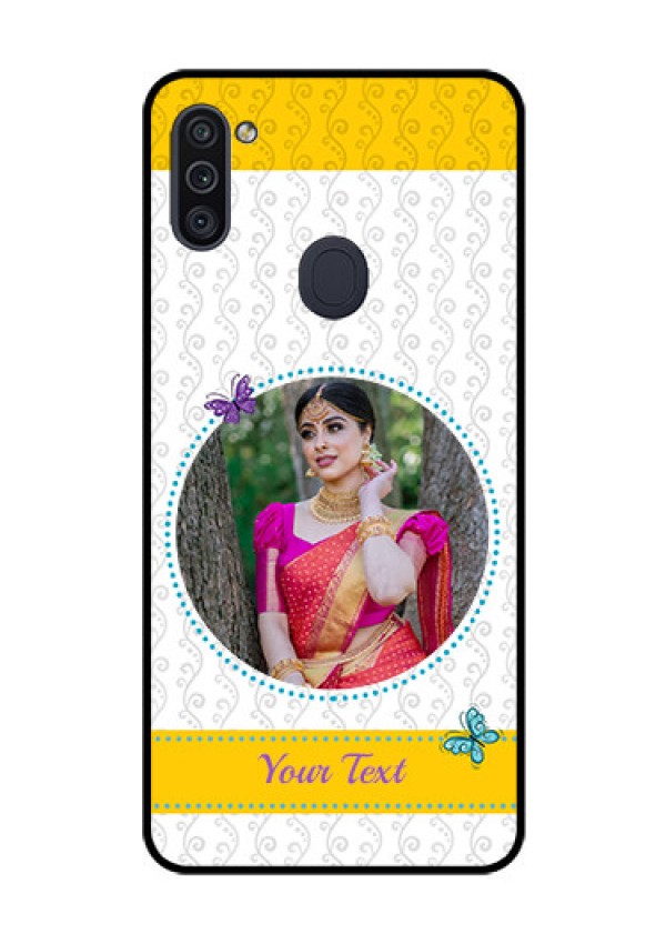 Galaxy M11 Custom Glass Mobile Case - Girls Premium Case Design