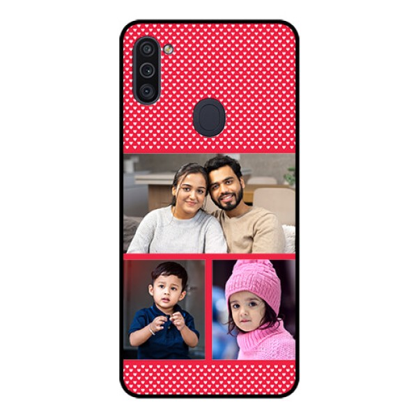 Galaxy M11 Personalized Glass Phone Case - Bulk Pic Upload Design