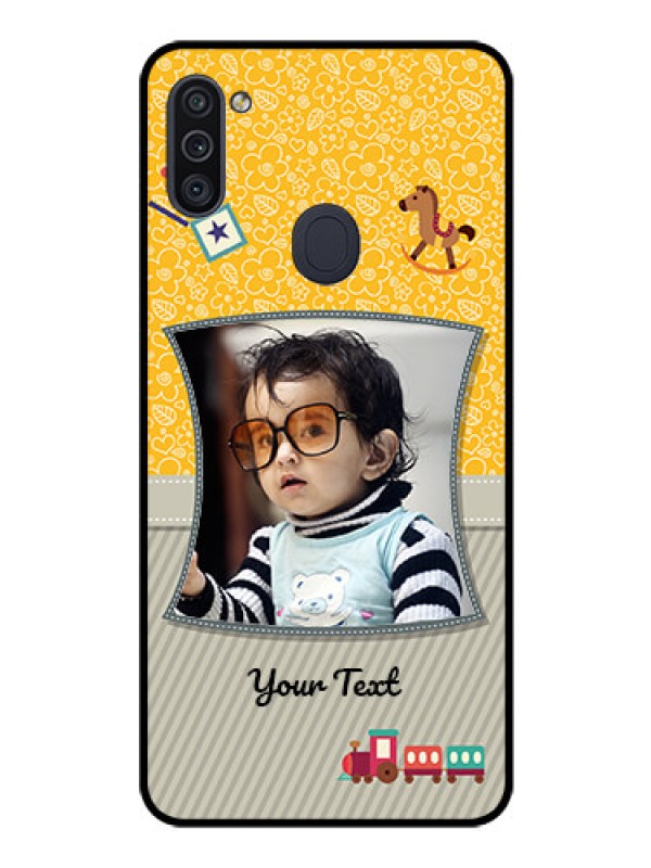 Custom Galaxy M11 Personalized Glass Phone Case - Baby Picture Upload Design