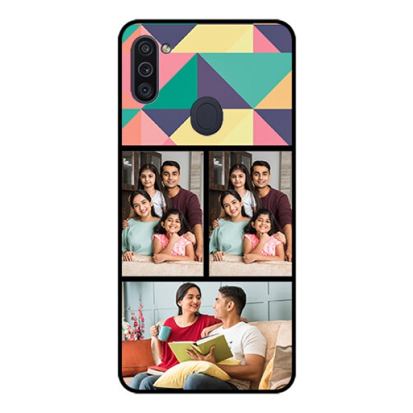 Galaxy M11 Custom Glass Phone Case - Bulk Pic Upload Design