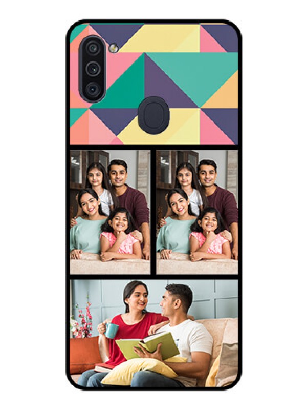 Custom Galaxy M11 Custom Glass Phone Case - Bulk Pic Upload Design