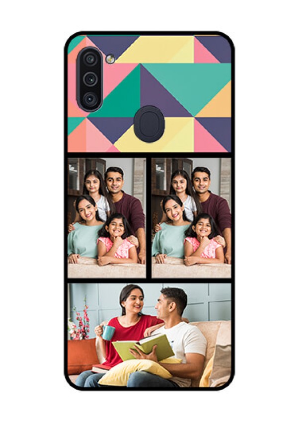 Galaxy M11 Custom Glass Phone Case - Bulk Pic Upload Design