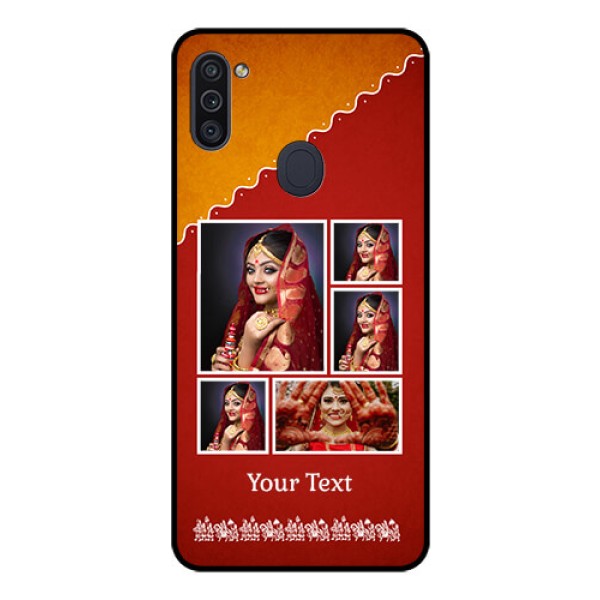 Galaxy M11 Personalized Glass Phone Case - Wedding Pic Upload Design Galaxy M11 Personalized Glass Phone Case - Wedding Pic Upload Design