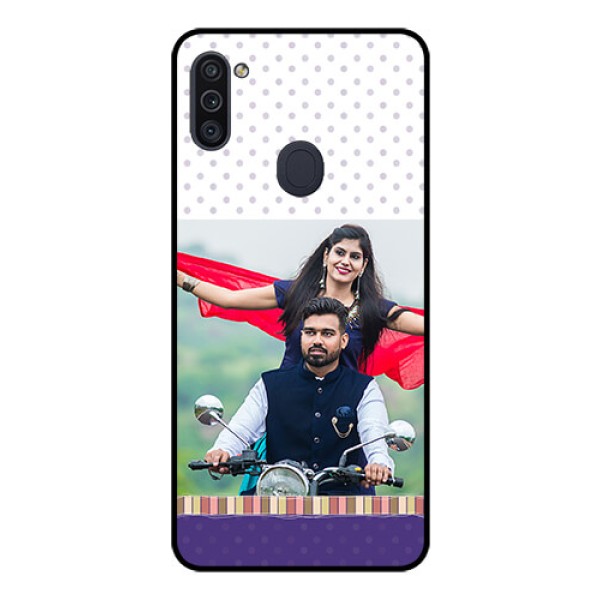 Galaxy M11 Photo Printing on Glass Case - Cute Family Design