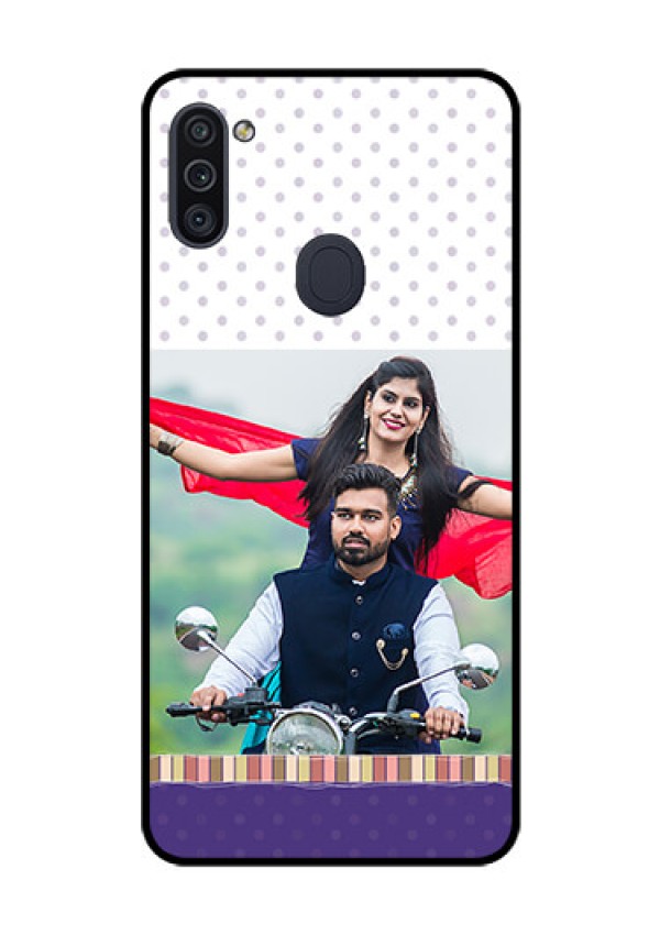 Galaxy M11 Photo Printing on Glass Case - Cute Family Design