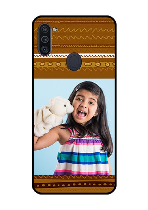 Galaxy M11 Custom Glass Phone Case - Friends Picture Upload Design 