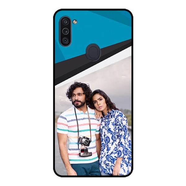 Galaxy M11 Photo Printing on Glass Case - Simple Pattern Photo Upload Design Galaxy M11 Photo Printing on Glass Case - Simple Pattern Photo Upload Design