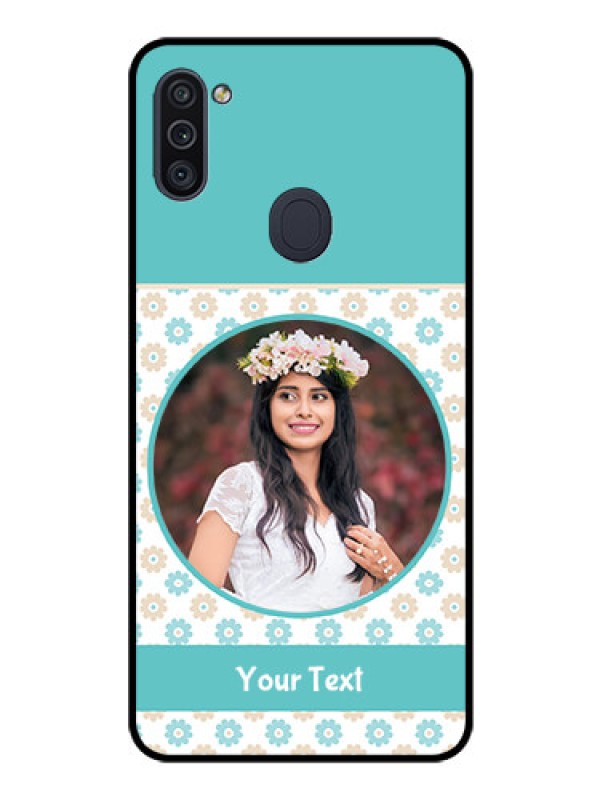 Custom Galaxy M11 Custom Glass Mobile Case - Beautiful Flowers Design