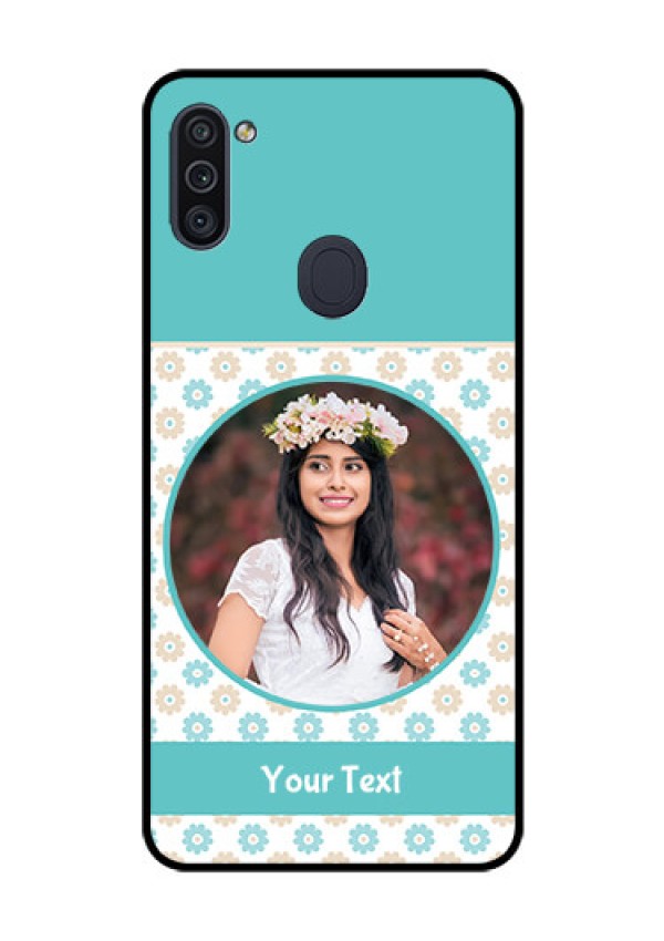 Galaxy M11 Custom Glass Mobile Case - Beautiful Flowers Design