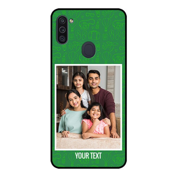 Galaxy M11 Personalized Glass Phone Case - Picture Upload Design