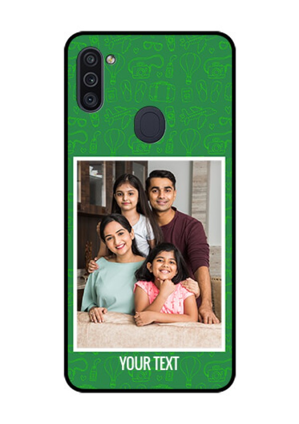 Galaxy M11 Personalized Glass Phone Case - Picture Upload Design