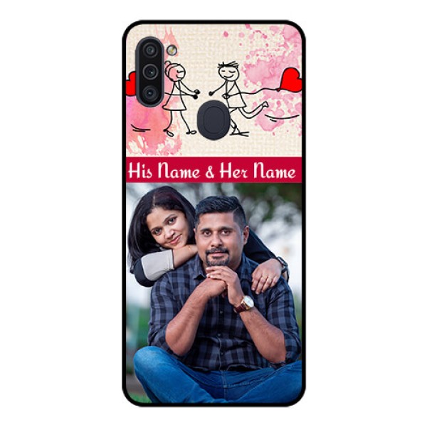 Galaxy M11 Photo Printing on Glass Case - You and Me Case Design Galaxy M11 Photo Printing on Glass Case - You and Me Case Design