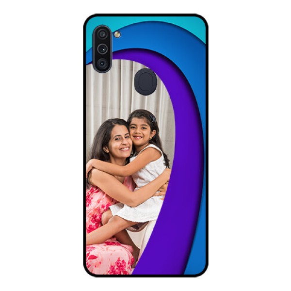 Galaxy M11 Photo Printing on Glass Case - Simple Pattern Design