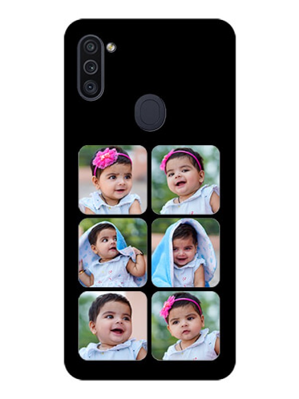 Custom Galaxy M11 Photo Printing on Glass Case - Multiple Pictures Design