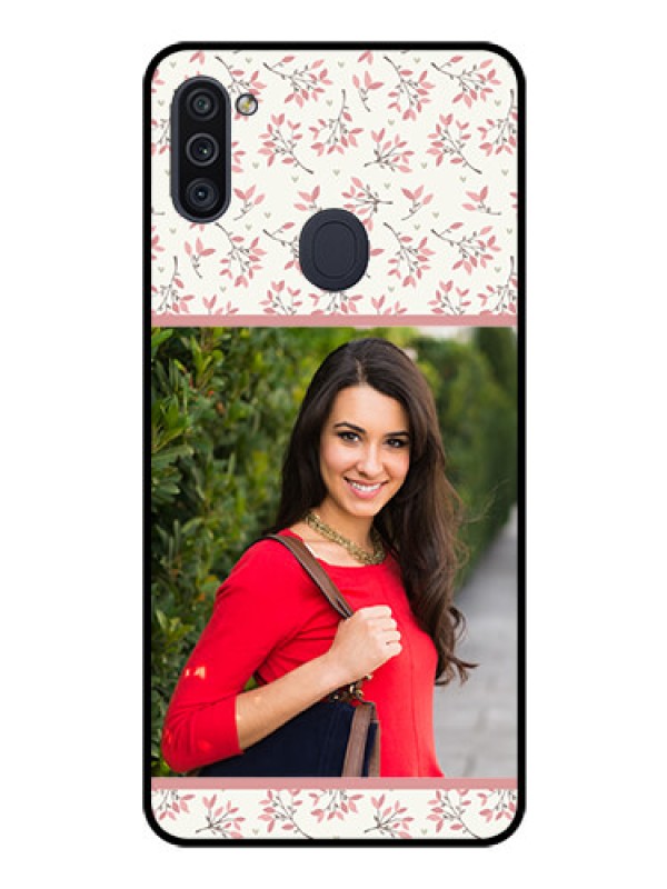 Custom Galaxy M11 Custom Glass Phone Case - Premium Floral Design