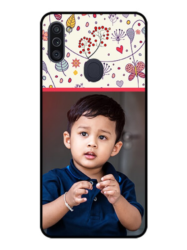 Custom Galaxy M11 Custom Glass Mobile Case - Premium Floral Design