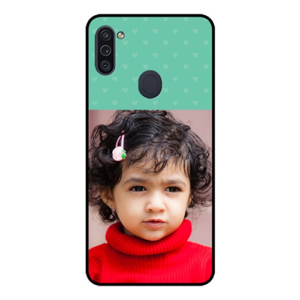 Galaxy M11 Custom Glass Phone Case - Lovers Picture Design