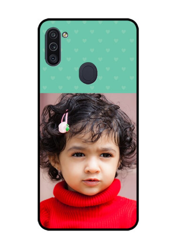 Galaxy M11 Custom Glass Phone Case - Lovers Picture Design