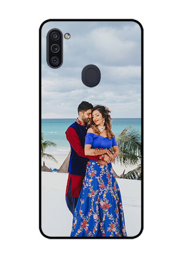 Galaxy M11 Photo Printing on Glass Case - Upload Full Picture Design