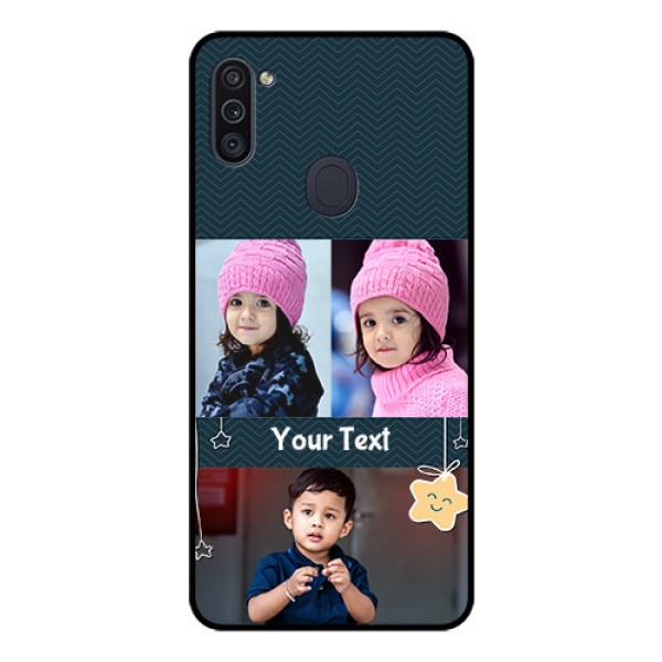 Galaxy M11 Custom Glass Mobile Case - Hanging Stars Design