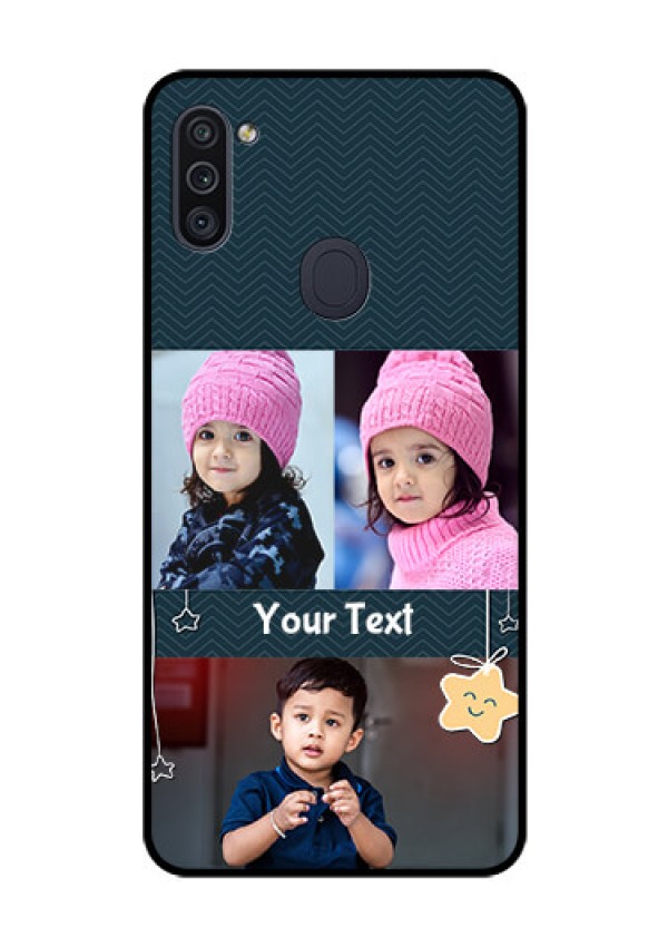 Galaxy M11 Custom Glass Mobile Case - Hanging Stars Design