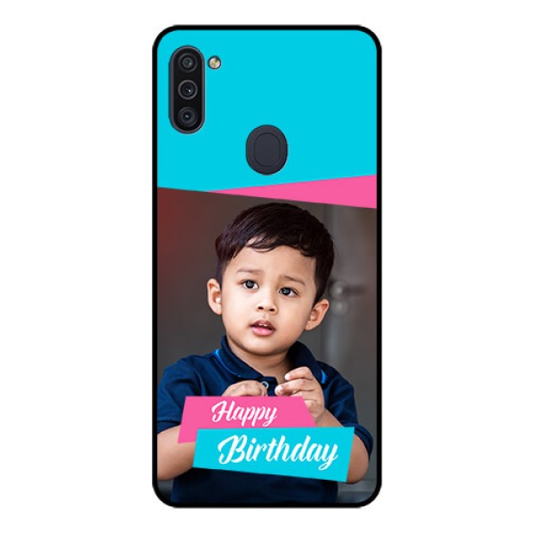 Galaxy M11 Personalized Glass Phone Case - Image Holder with 2 Color Design Galaxy M11 Personalized Glass Phone Case - Image Holder with 2 Color Design