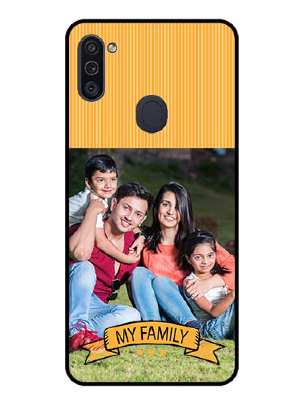 Custom Galaxy M11 Custom Glass Phone Case - My Family Design