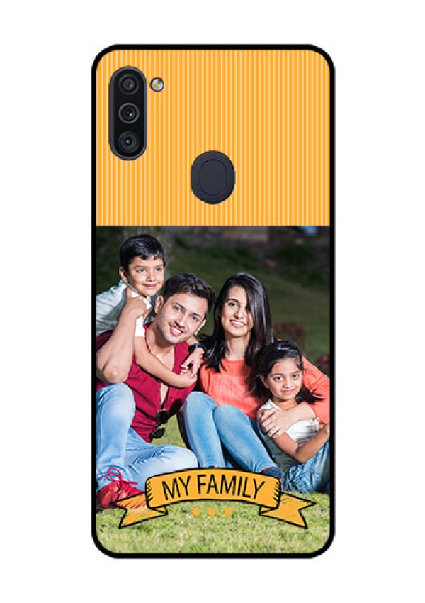 Galaxy M11 Custom Glass Phone Case - My Family Design