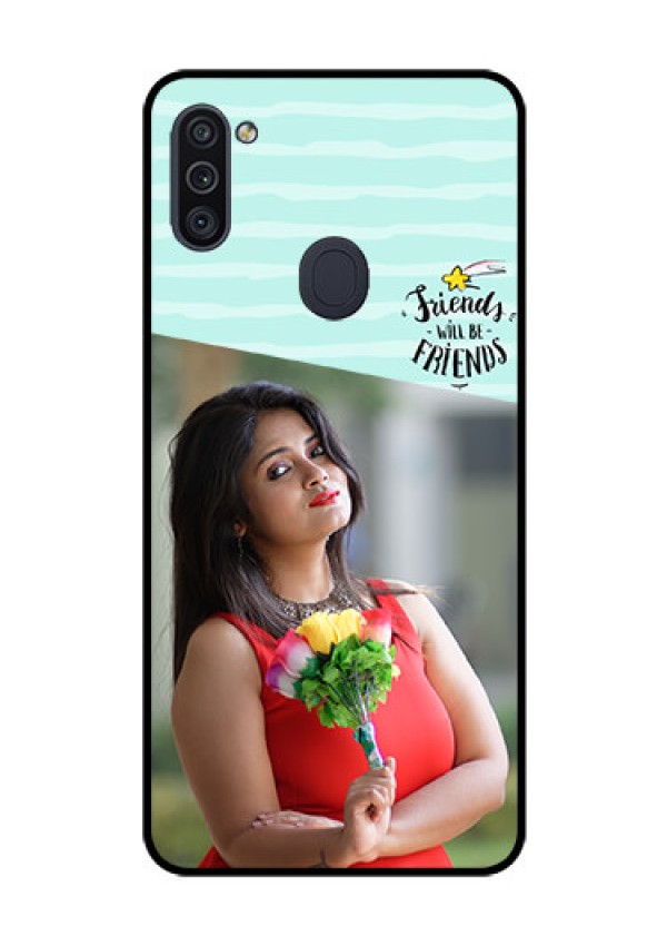 Galaxy M11 Custom Glass Phone Case - Friends Picture Icon Design
