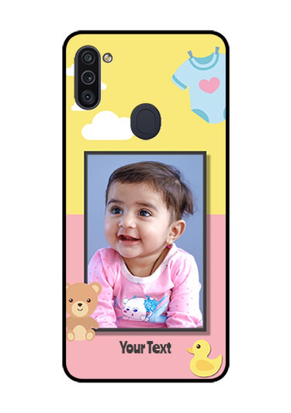 Galaxy M11 Photo Printing on Glass Case - Kids 2 Color Design