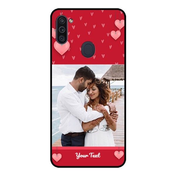 Galaxy M11 Custom Glass Phone Case - Valentines Day Design
