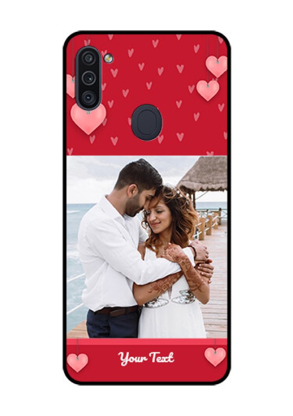 Galaxy M11 Custom Glass Phone Case - Valentines Day Design