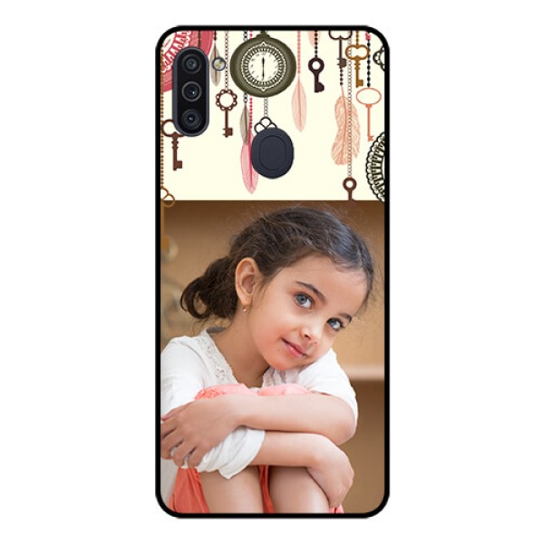 Galaxy M11 Custom Glass Mobile Case - Boho Style Design