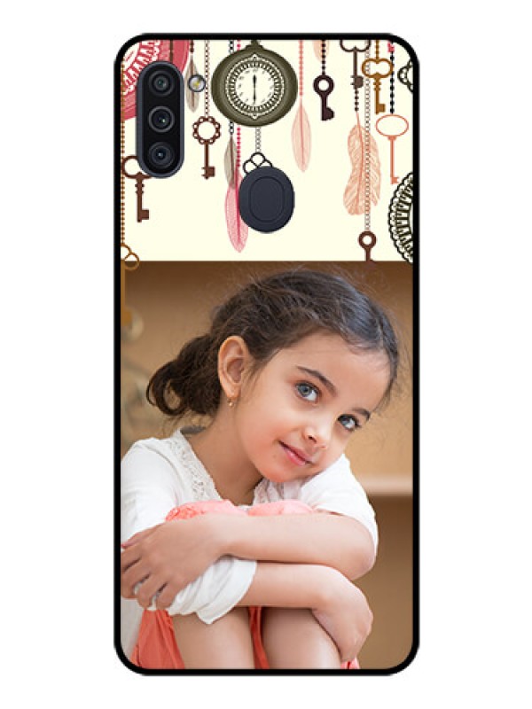 Custom Galaxy M11 Custom Glass Mobile Case - Boho Style Design