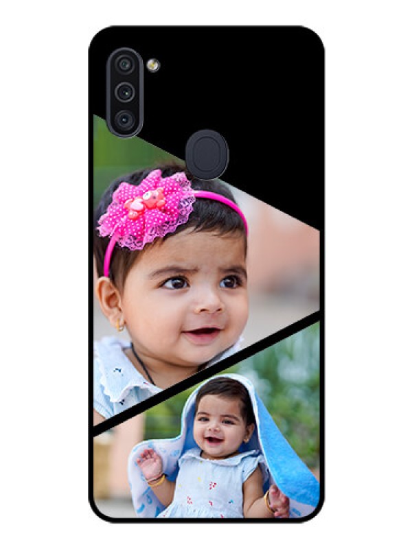 Custom Galaxy M11 Custom Glass Phone Case - Semi Cut Design