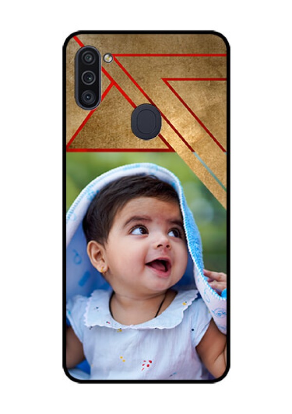 Galaxy M11 Personalized Glass Phone Case - Gradient Abstract Texture Design