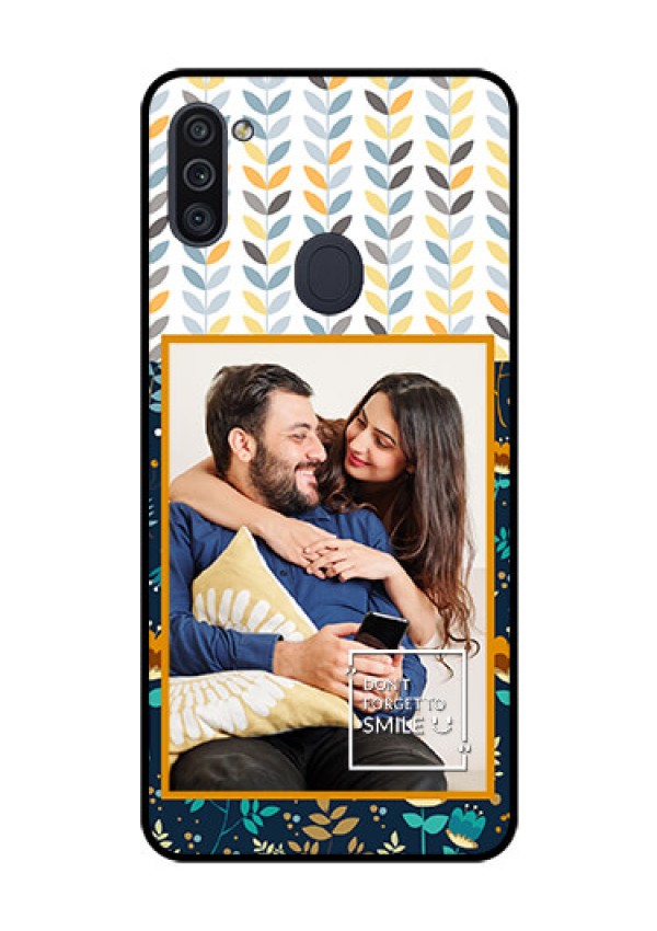 Galaxy M11 Custom Glass Mobile Case - Pattern Design