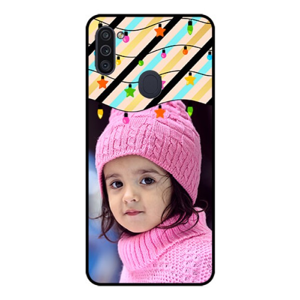 Galaxy M11 Custom Glass Mobile Case - Lights Hanging Design