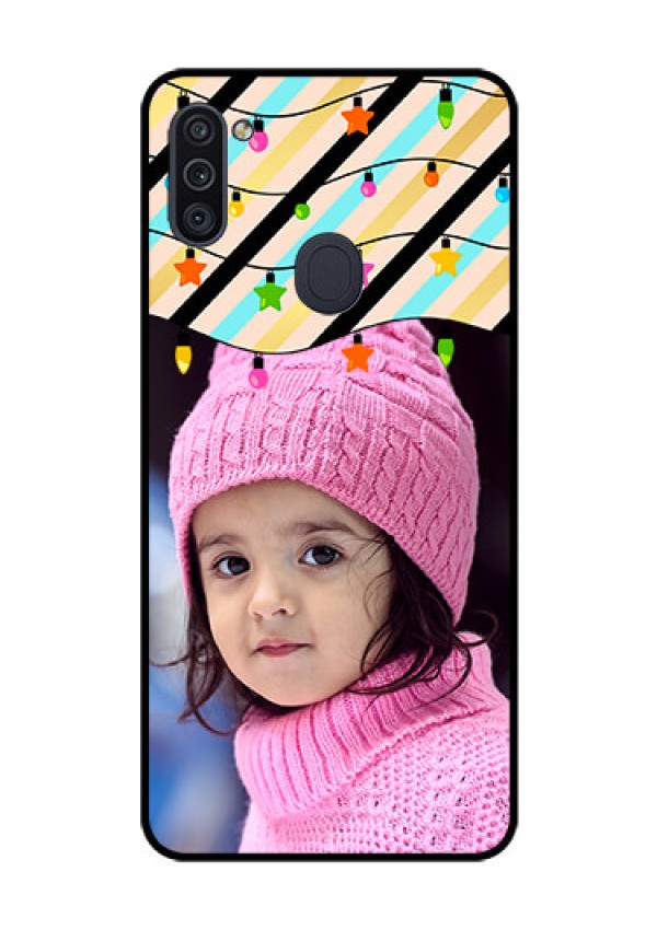 Galaxy M11 Custom Glass Mobile Case - Lights Hanging Design