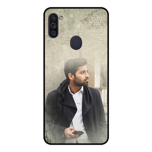 Galaxy M11 Custom Glass Phone Case - with vintage design
