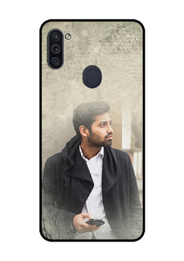 Galaxy M11 Custom Glass Phone Case - with vintage design