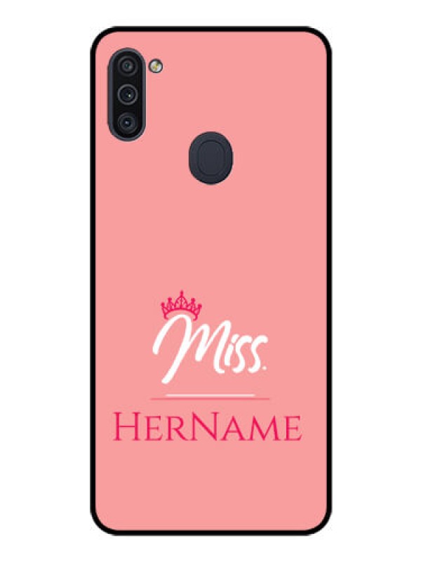 Custom Galaxy M11 Custom Glass Phone Case Mrs with Name