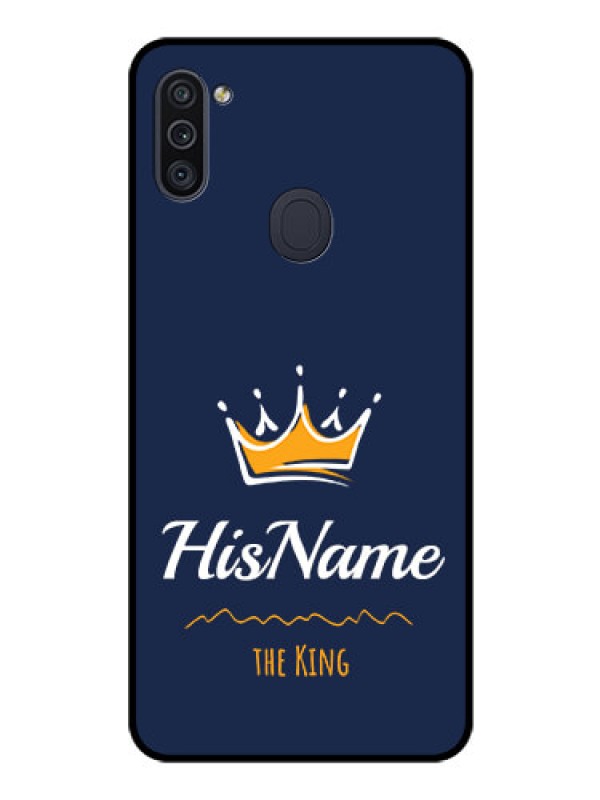 Custom Galaxy M11 Glass Phone Case King with Name
